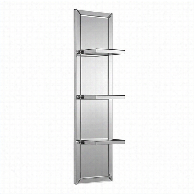 Renwil Mirror With Shelves In Silver