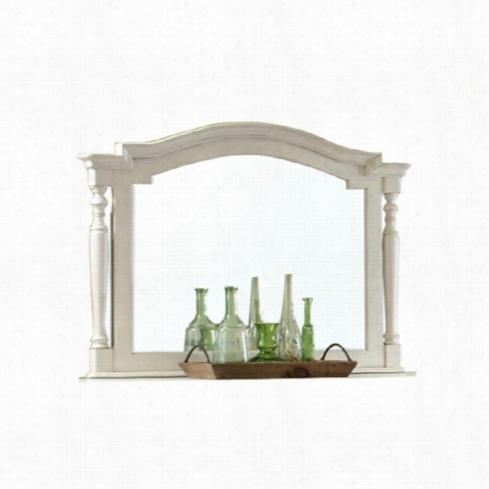 Riverside Furniture Placid Cove Arch Landscape Mirror In White