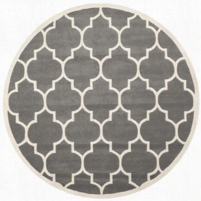 Safavieh Chatham Dark Grey Contemporar Rug - Round 8'9