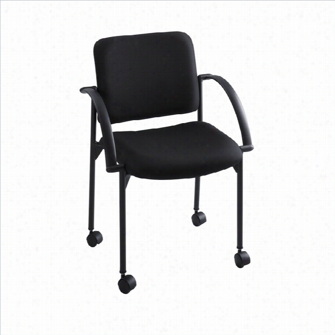 Safco Moto Mobile Stacking Chair In Black  (set Of 2)