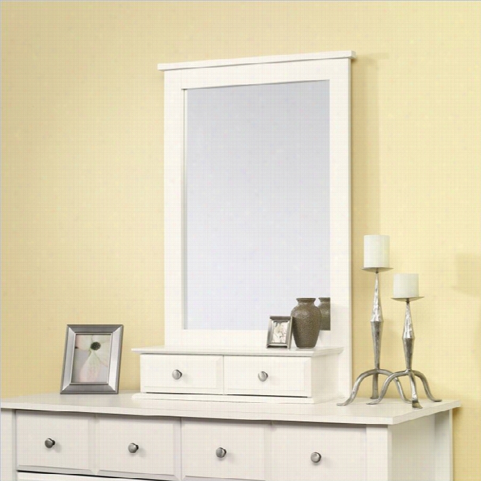 Sauder Shoal  Creek Mirror In Soft White Finish