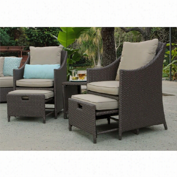 Sdrta At Home Sterling Falls 5 Piece Wicker Outdoor Sofa Sef In Beibe