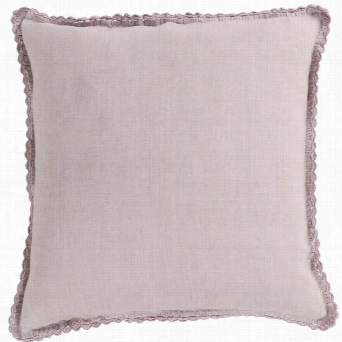 Surya Evelyn Woven Linen Euro Sham In Purple