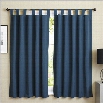Blazing Needles Twill Curtain Panels in Indigo and Mojito Lime (Set of 2)