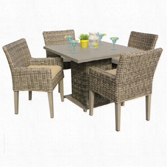 Tkc Cape Cod Square  5piece Wicker Patio Dining Set I Nseasme