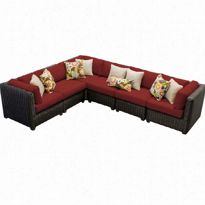 Tkc Venice  6 Piee Outxoor Wicker Sofa  Set In Terracotta