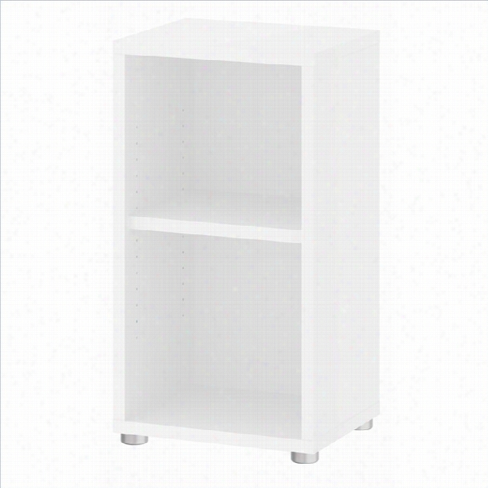 Tv Iljm Structure 2 Shelf Narrow Boookcase In White