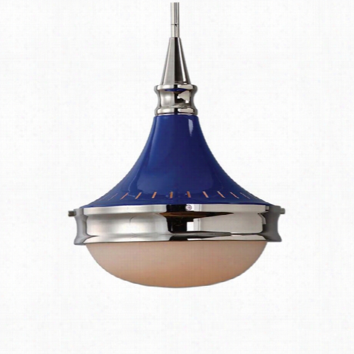 Uttermost Blueberry 1 Light Painted Blue  Pendant