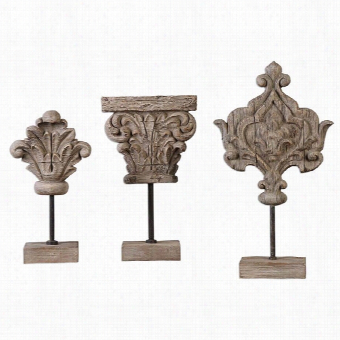 Uttermost Marta Wood Sculptures (set Of 3)