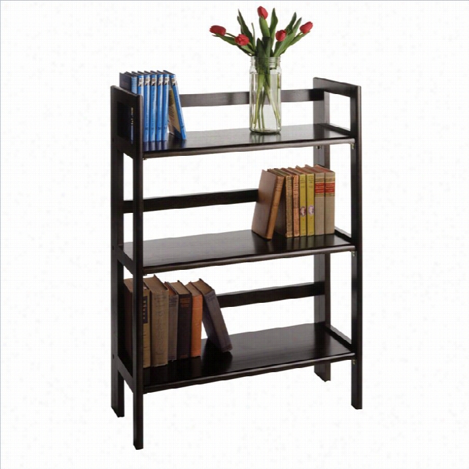 Winsome 3-tier Stackable And Plait Shoal In Black Beechwood