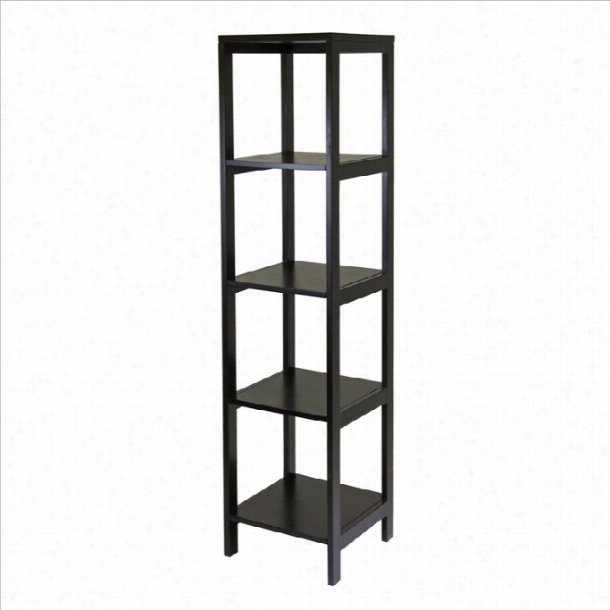 Winsome Hailey 5-tier Modullar Tower Helf In Dark Espresso End