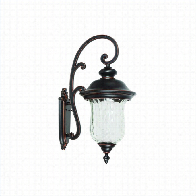 Yosemite Home Decor Sugar Pine 1 Light Exterior In Oil Rubbed Bronze With Clear Water Glass