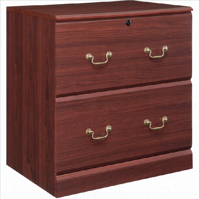 Altra Furniture Monterrey 2 Drawer Lateral Smooth Cabinet In Cherry