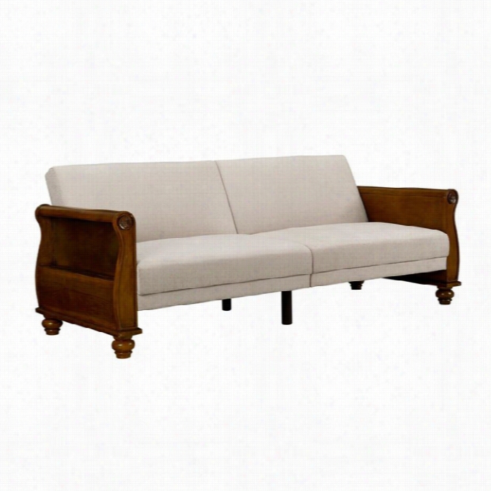 Amriwood Frisco Fabric Convertible Sofa In Beige