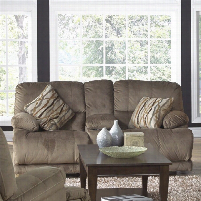 Catnapper Riley Texture Reclining Loveseat In Musk