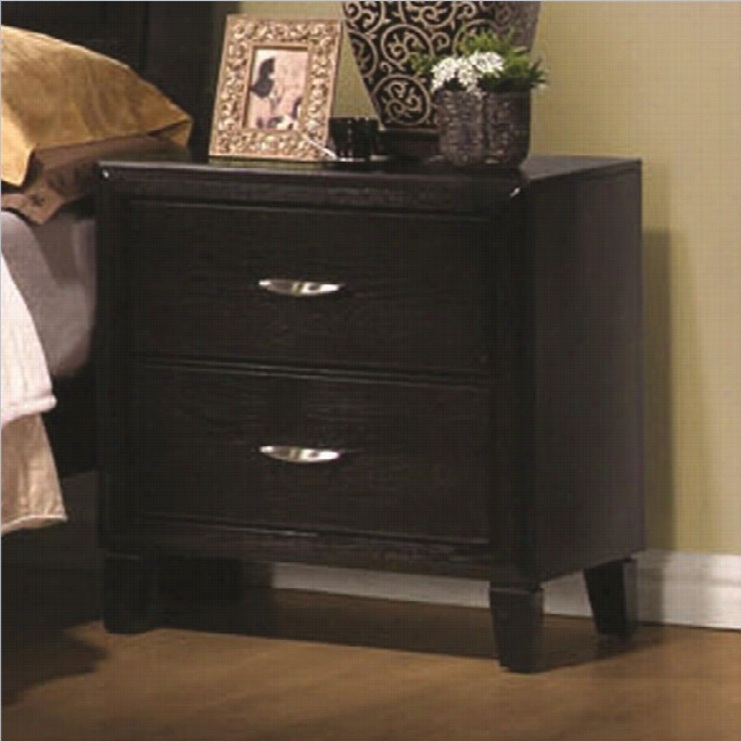 Coaster Nacey 2 Drawer Nightstand In Brown Murky Sta1n