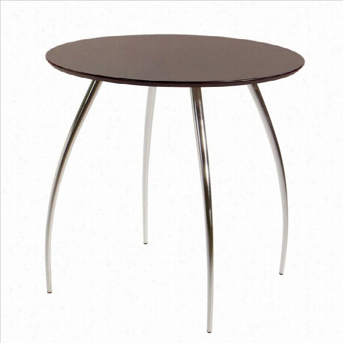 Eurostyle Bistro 30 Round Dinin Table In Wenge And Chrome