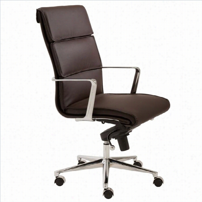 Eurostyle Leif High Back Office Chair Inbrown/chrome