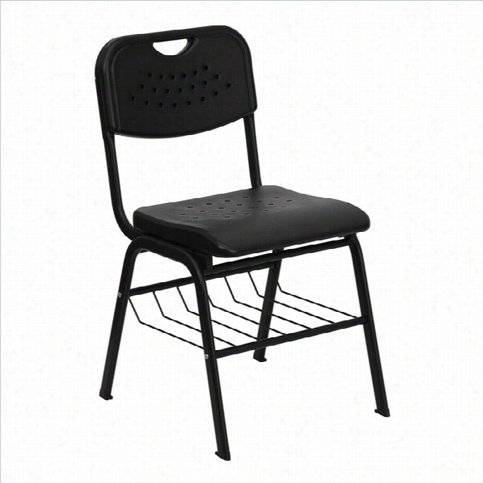 Flash Furniture Hercules Series Plastic Sfackin G Chair In Black