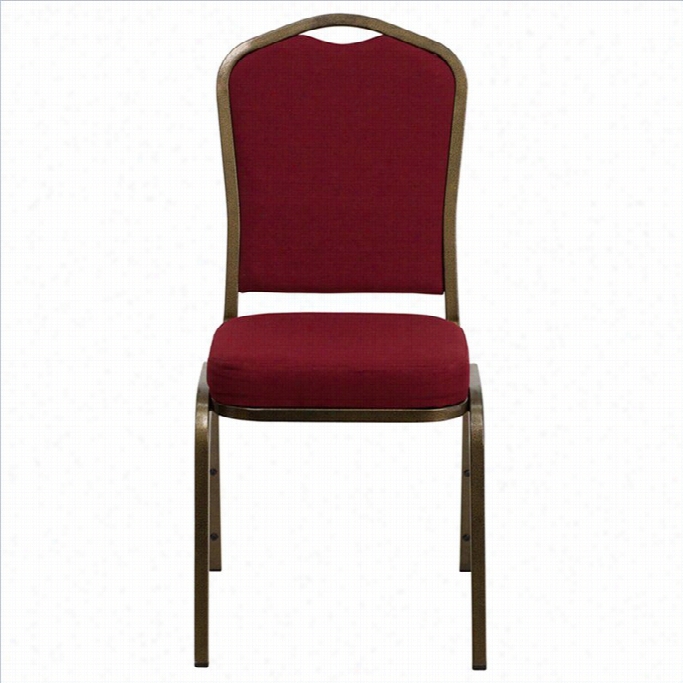 Flash Furniture Hercules Stacking Chair In Burgundy Wi Th Crown Back