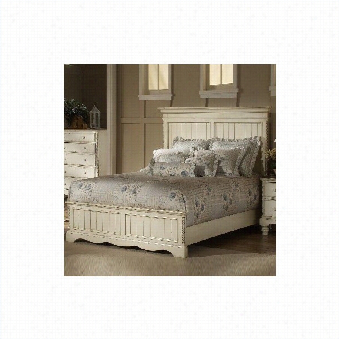 Hillsdale Wilshire Panel Bed In Antique White-quueen