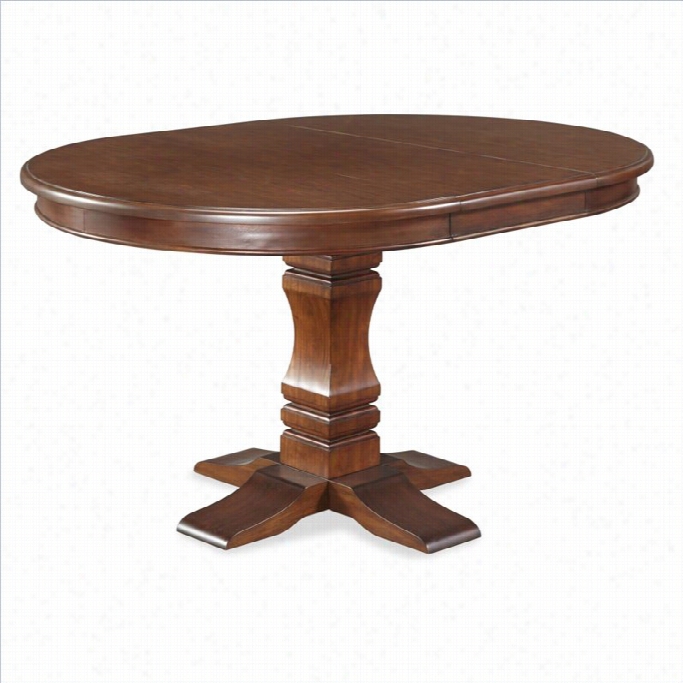 Home Styles Aspen Pedestal Dining Atble In Rustic Cherry