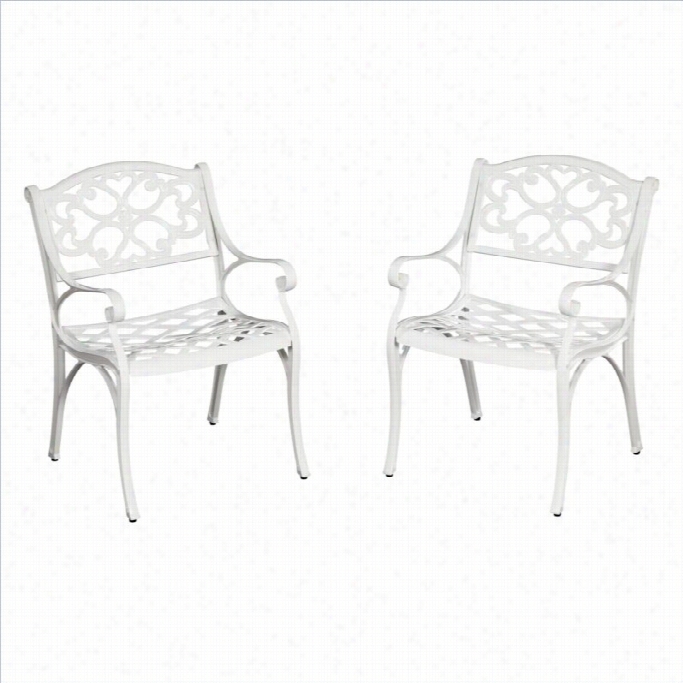 Home Styles Biscayne Fortify Chair Pair Wite Finish