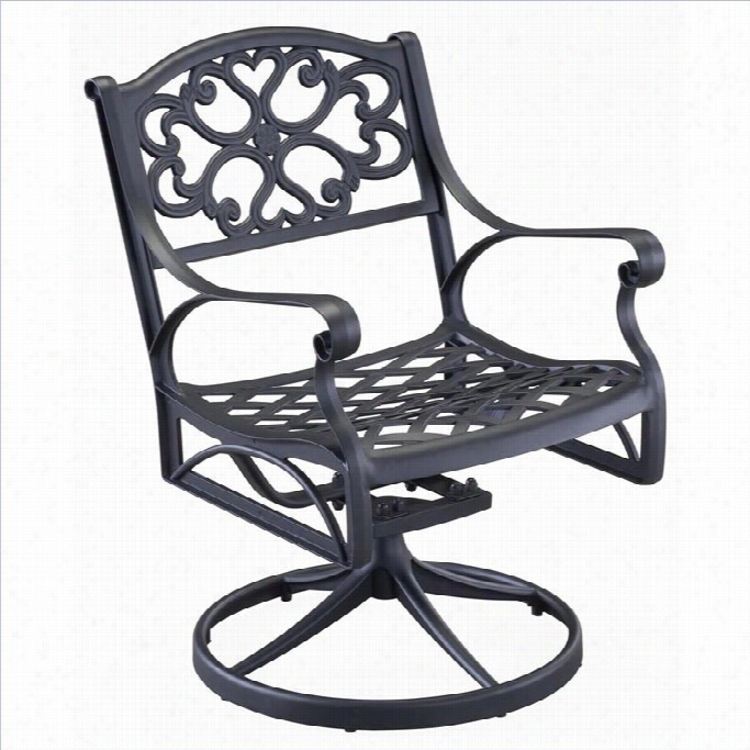 Home Sstyles Outdoor Swivel Dining Arm Hcair In Black Inish