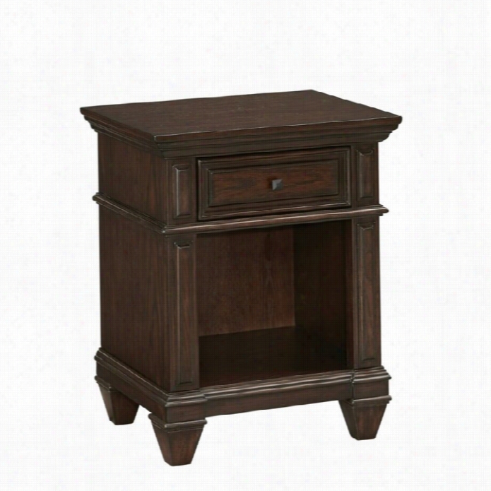 Home Styles Prairie Home Night Stand In Black Oak