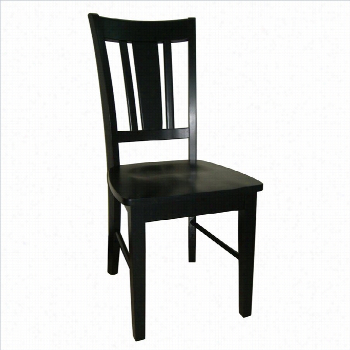International Concepts San Remo Splatback Dini Ng Chair In Black (set Of 2)