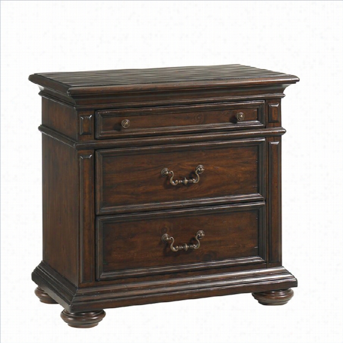 Lexington Fieldale Lodge Tahoe Bedside Chest/nightstand I Brown Mahogany