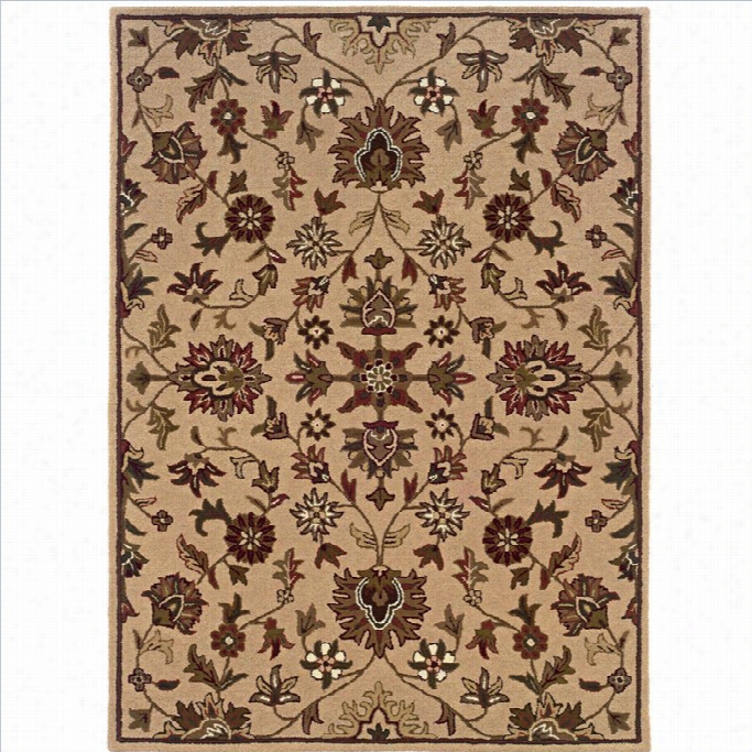 Linonrugs Trio Traditiohal Rectangular Area Rug In Gold-1'10 X '210