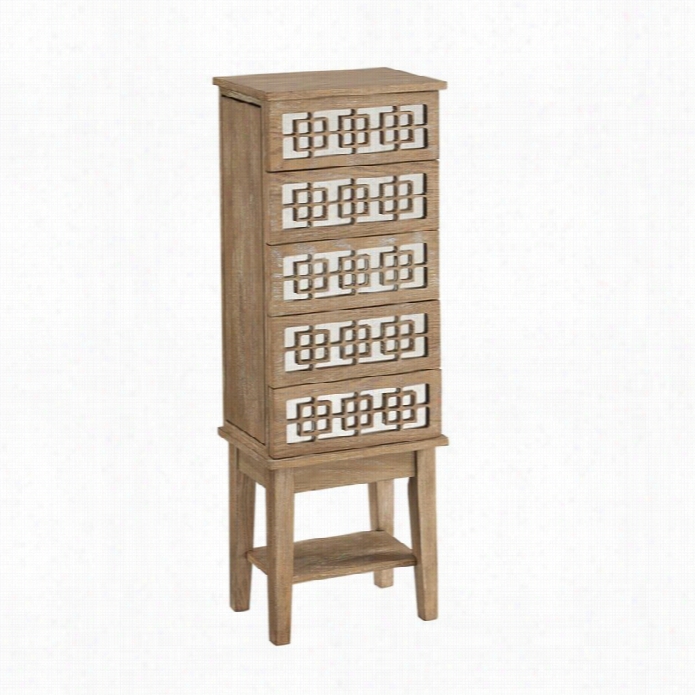 Linon Tara Jewelry Armoire In Natural