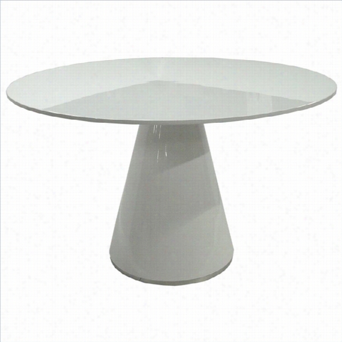 Moe's Otago Round Dining Table In White