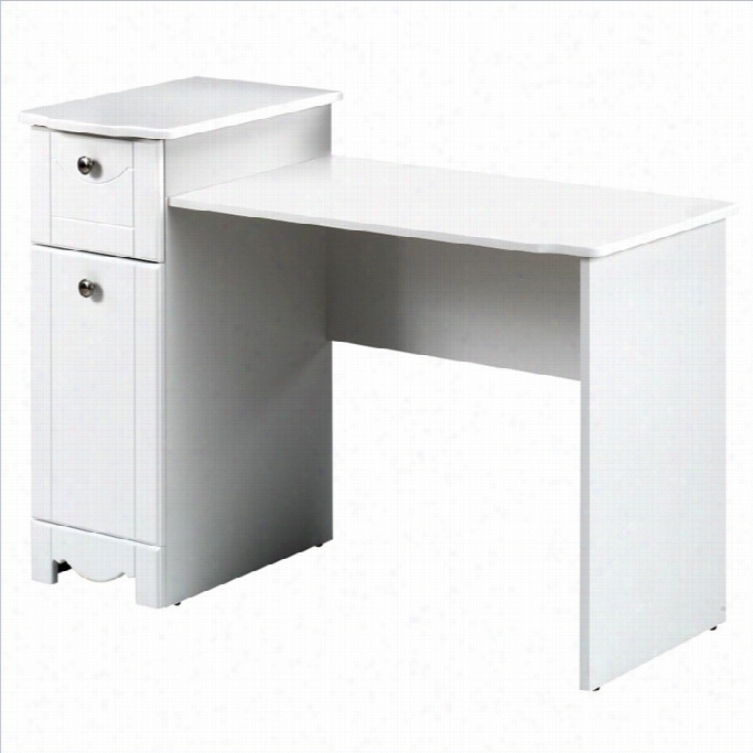 Nexera Dixie Wood Vanity/student Desk In White