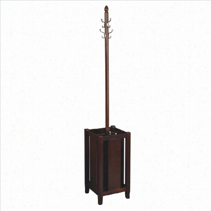 Office Star Merlot Coat Rack In Merlot