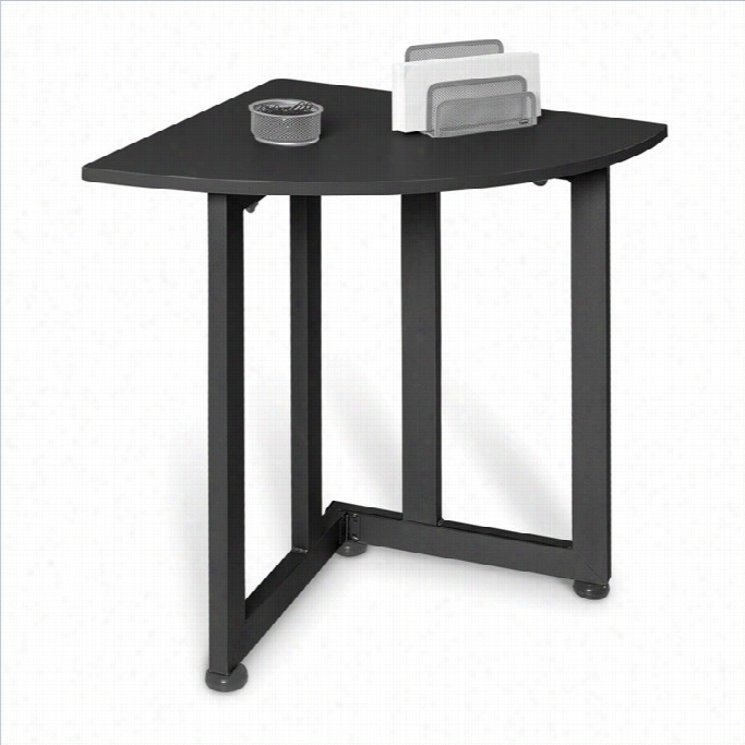Ofm Quarter Round Utility Table In Graphite