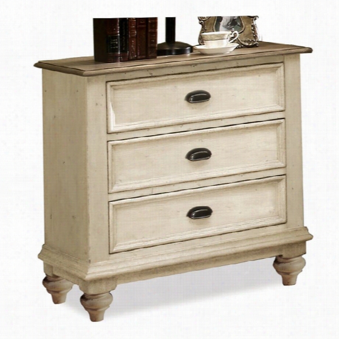 Riverside Furniture Coventry Two Tone Night Stand In Dover White