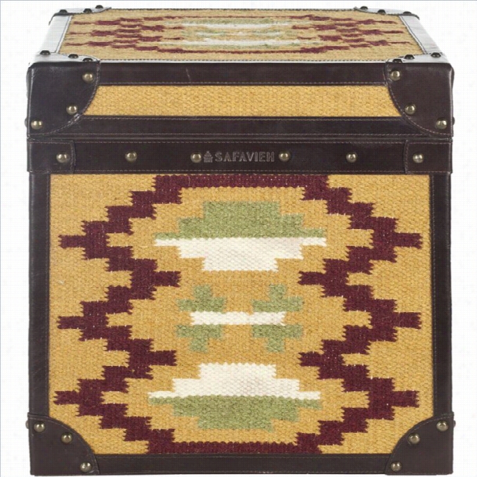 Safavieh Been Assorted  Color Square Trunk In Golden Brown