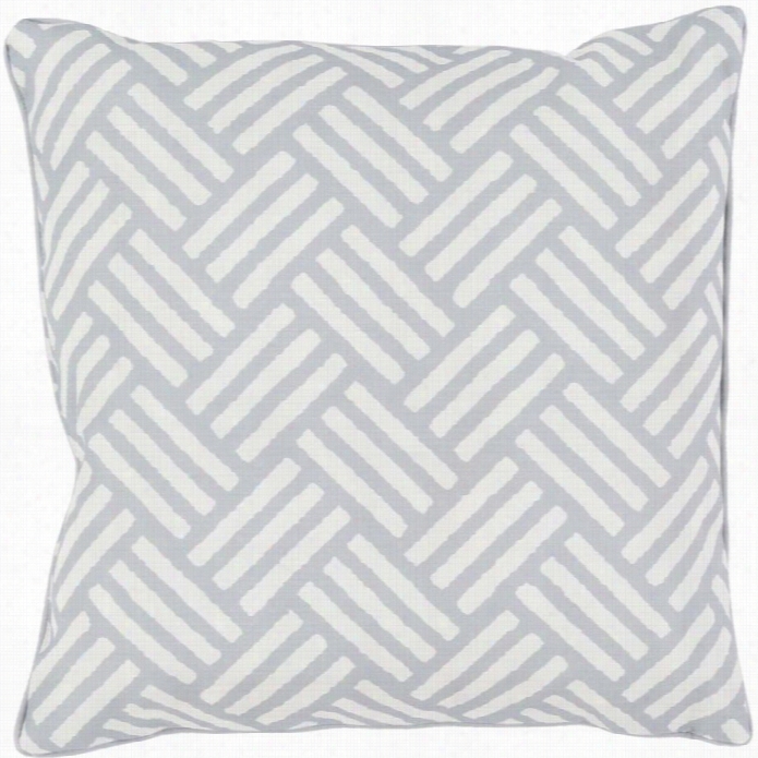 Surya Basketweave Poly Fill 20 Square Pilloow In Gray