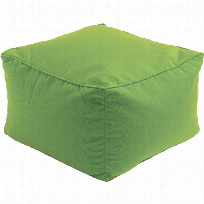 Surya Piper  Cube Pouf Ottoman In Forest