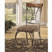 Ashley Plentywood Upholstered Dining Side Chair in Brown