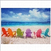 Oriental Furniture Beach Chairs Canvas Wall Art in Multicolor