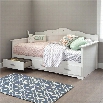 South Shore Tiara Wood Twin Storage Daybed in White