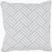 Surya Basketweave Poly Fill 20 Square Pillow in Gray