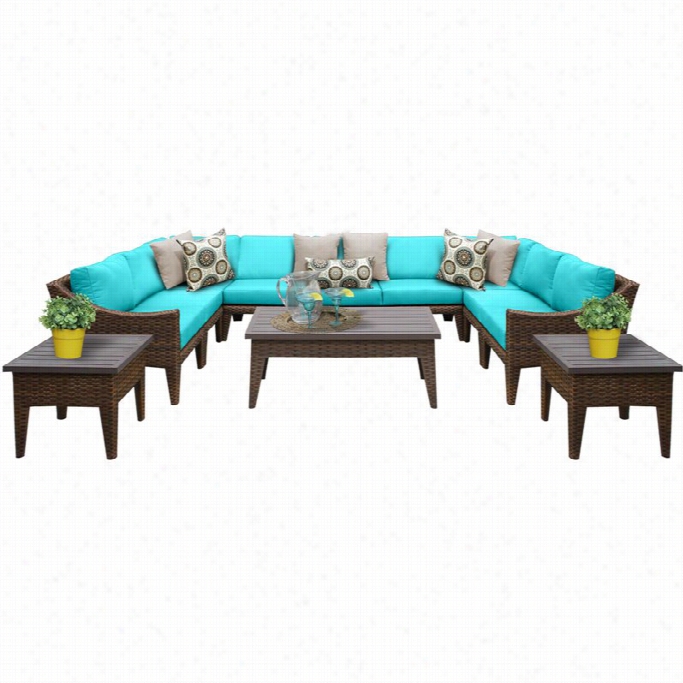 Tkc Manhattan 12 Piece Outdoor Wicker Sofa Set In Aruba