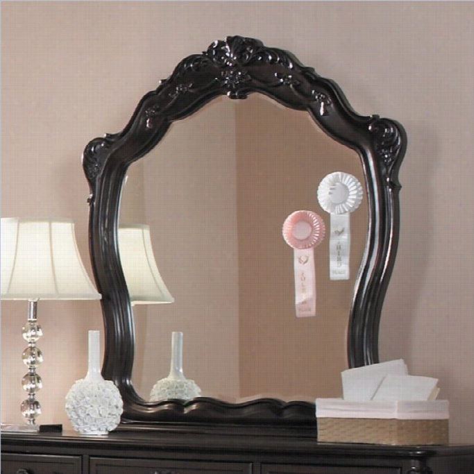 Trent Fireside Cinderella Mirror In Dark Cherry Finish