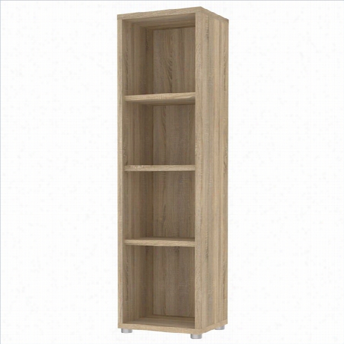 Tvilum Structure 4 Shelf Narrow Bookcase In Oak Structure