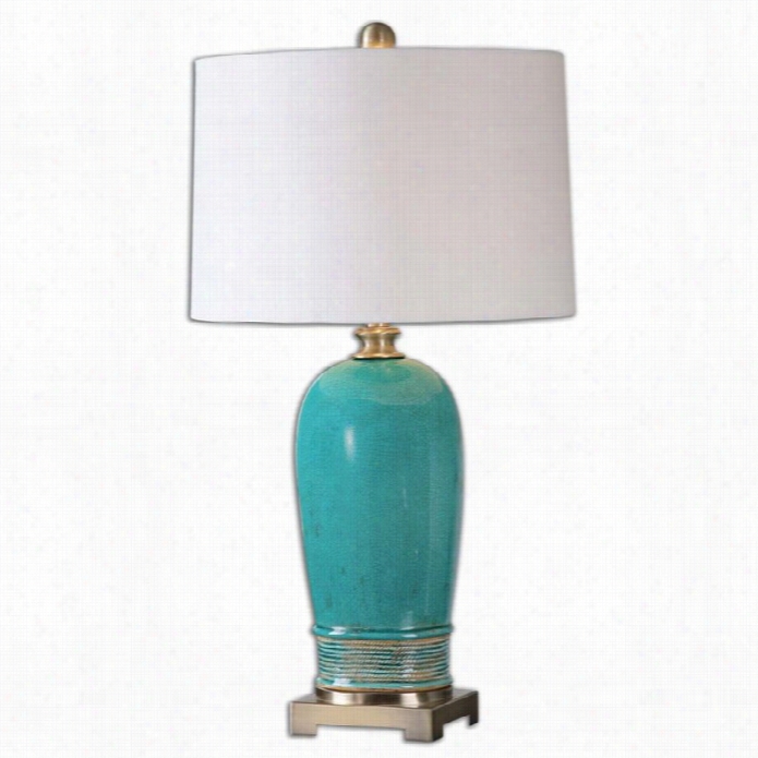 Uttermost Alhertus Crackle Blue Table  Lamp