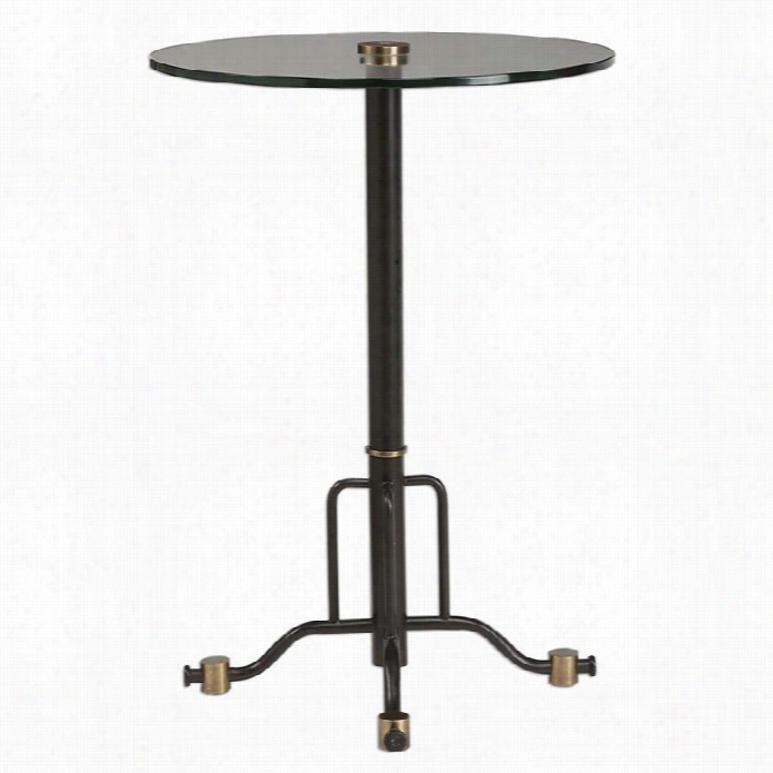 Uttermoost Halvern Aged Black Accent Table